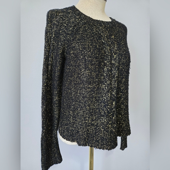 QED LONDON Black and Gold Knit Sweater. Size Small - Picture 2 of 9
